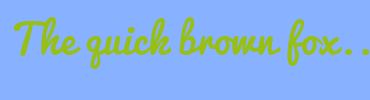 Image with Font Color 97BF15 and Background Color 88B2FF